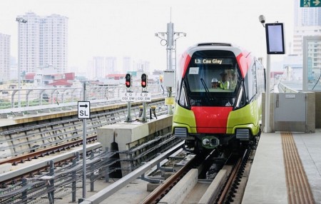 Dự án đường sắt đô thị đoạn Nhổn - Ga Hà Nội đạt tiến độ 75%