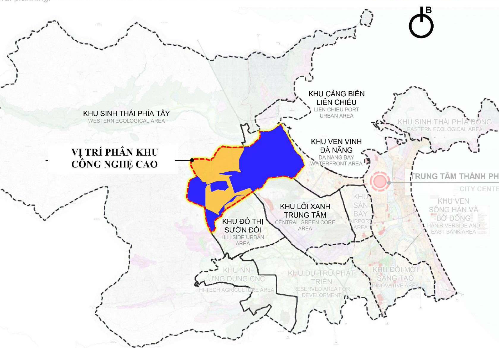 Toàn cảnh khu vực quy hoạch phân khu công nghệ cao thành phố Đà Nẵng