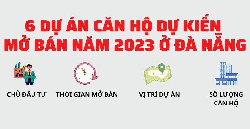 [Infographic]: 6 dự án căn hộ dự kiến mở bán năm 2023 ở Đà Nẵng