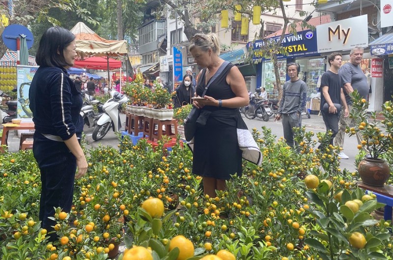 Người Hà Nội tìm lại hương vị Tết xưa ở chợ hoa phố Hàng Lược
