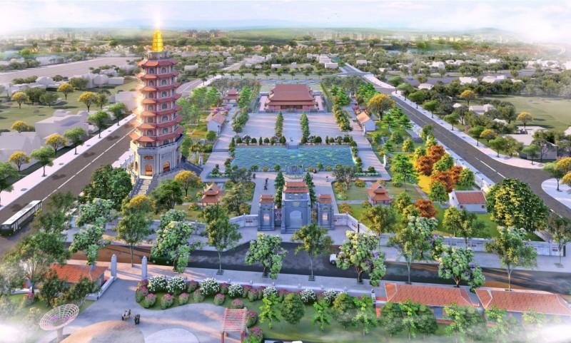 Sớm hoàn thành tháp Chí Nghĩa trong khu lưu niệm danh nhân Nguyễn Trãi