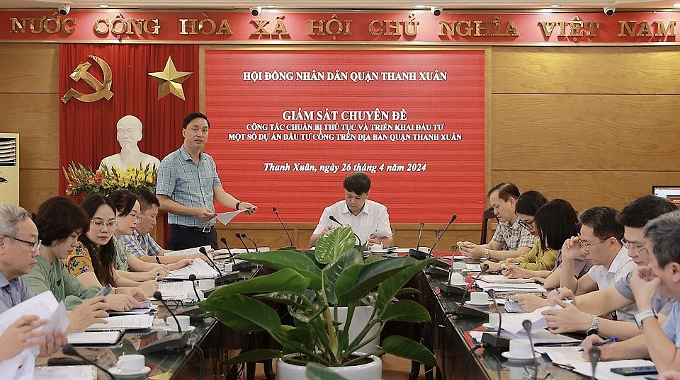 Quận Thanh Xuân giám sát việc triển khai thực hiện một số dự án đầu tư công