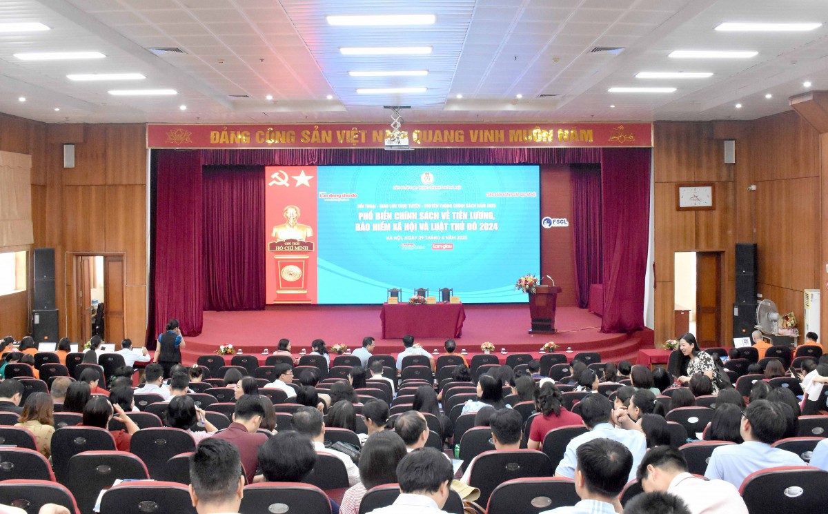 TRỰC TUYẾN: Phổ biến chính sách về tiền lương, bảo hiểm xã hội và Luật Thủ đô 2024