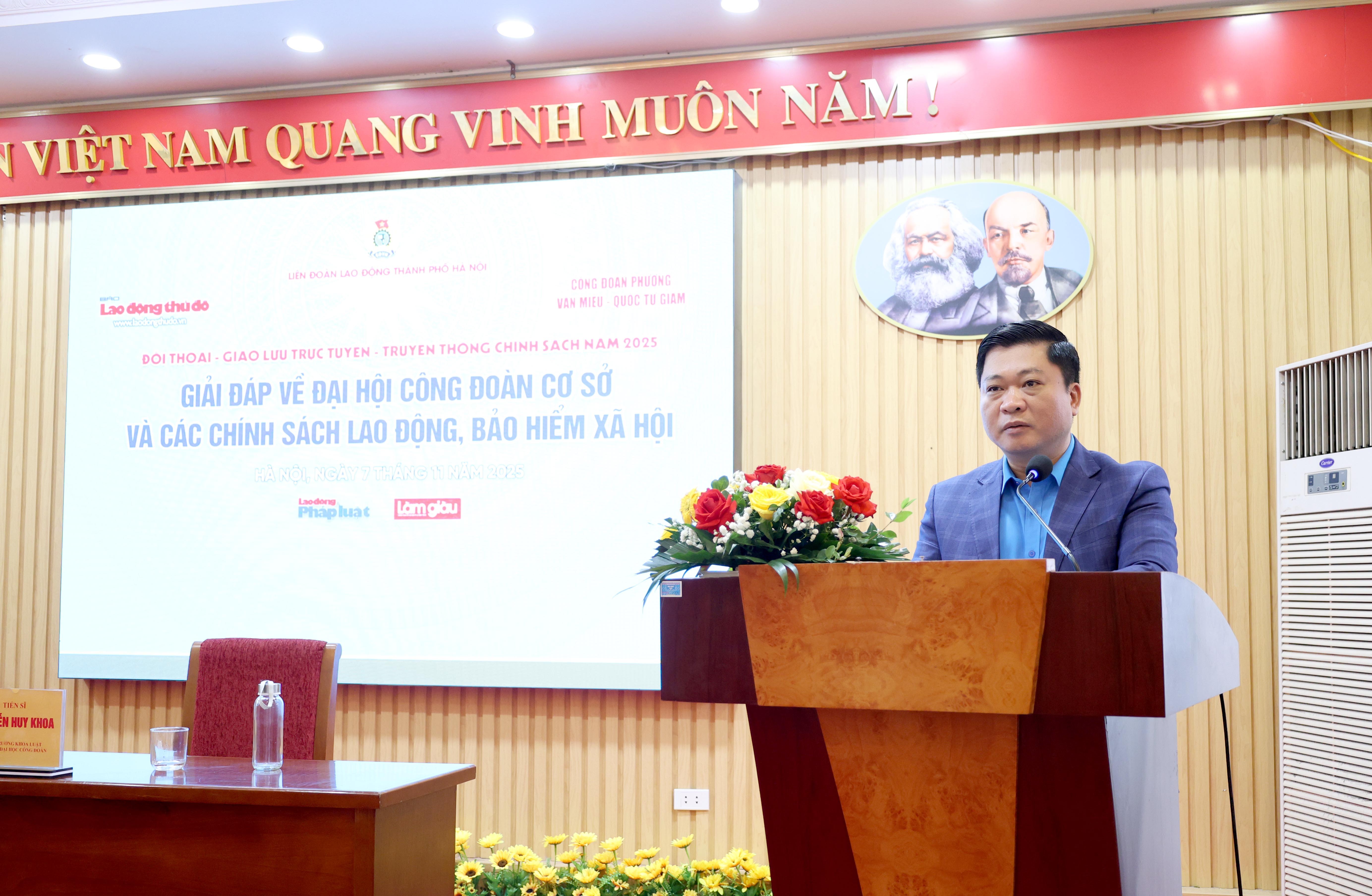 ĐANG TRỰC TUYẾN: Giải đáp về Đại hội Công đoàn cơ sở và các chính sách lao động, bảo hiểm xã hội