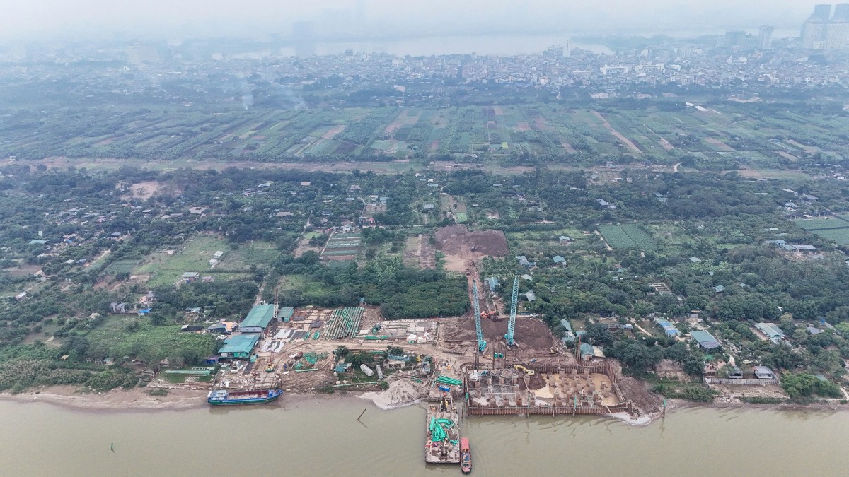 Tiến độ cầu Tứ Liên chịu sức ép lớn do vướng giải phóng mặt bằng