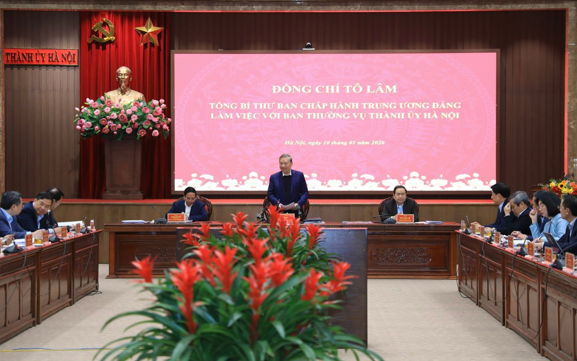 Tổng Bí thư Tô Lâm làm việc với Ban Thường vụ Thành ủy Hà Nội về định hướng phát triển Thủ đô