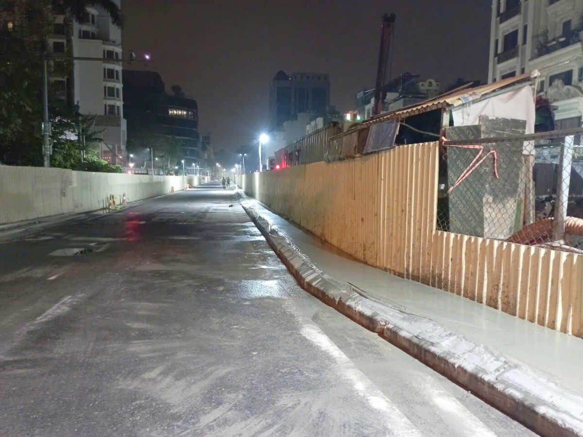 Hoàn thành thu gọn rào chắn nhiều điểm thi công tuyến metro Nhổn - ga Hà Nội
